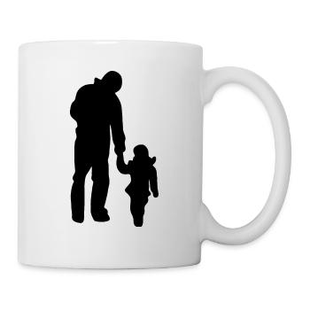 Vater Tochter Kind - Tasse - Weiß - Rechts