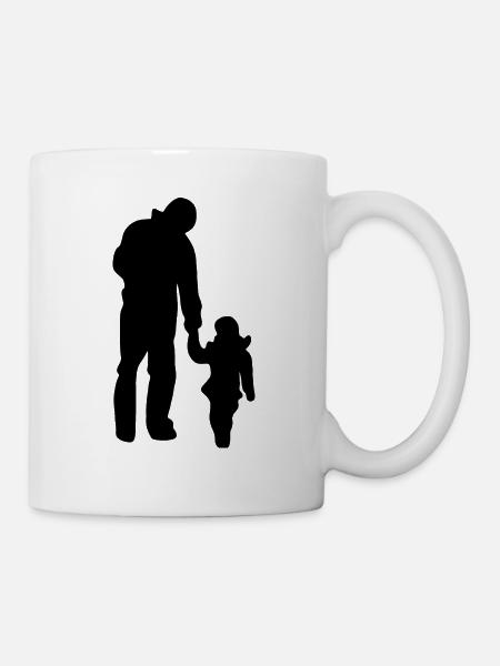 Vater Tochter Kind - Tasse - Weiß