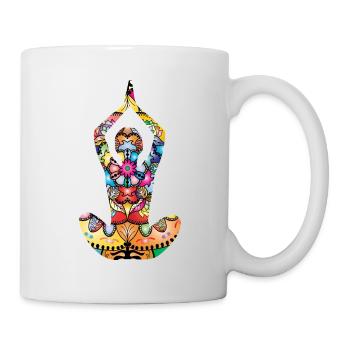 Yogini Yoga Mandala Meditation Om Zen Geschenkidee - Tasse - Weiß - Rechts