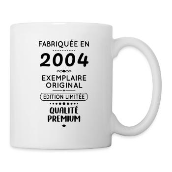 Anniversaire 18 ans - Fabriquée en 2004 - Mug blanc - blanc - Droite