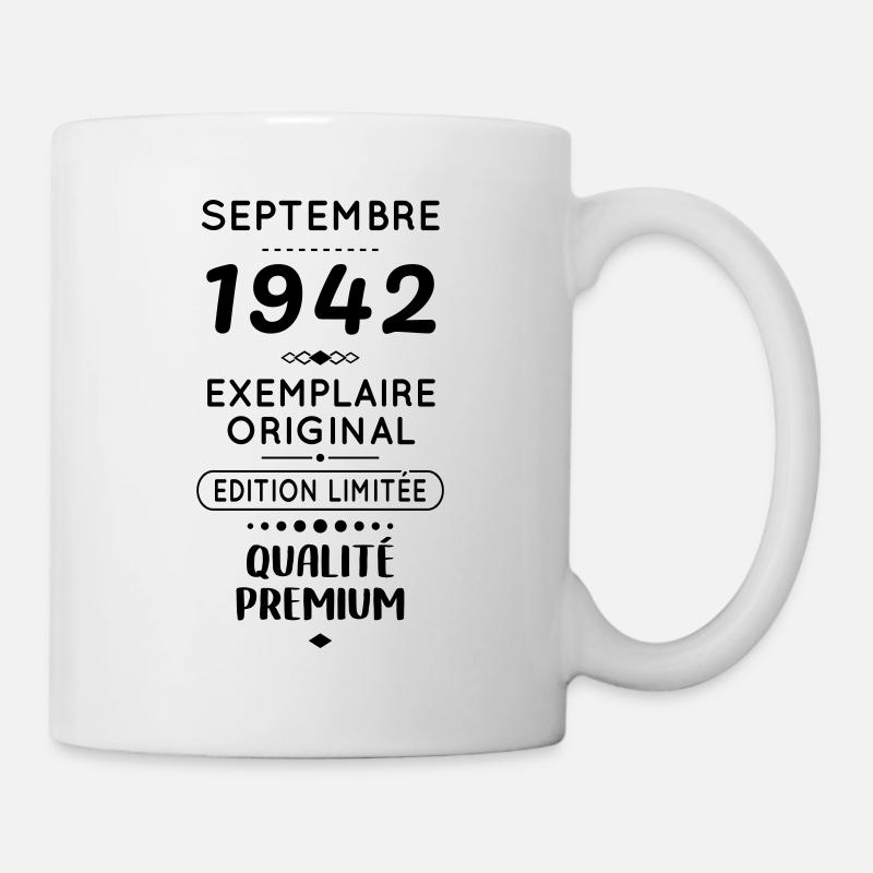 Anniversaire 80 ans - Septembre 1942 Original - Mug blanc - blanc