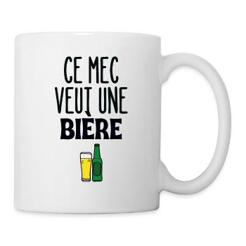 Ce mec veut une bière - Mug blanc - blanc - Droite