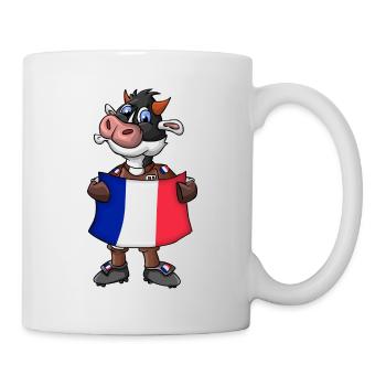 Frankreich Kuh Fan - Tasse - Weiß - Rechts