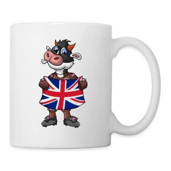 Engländer Kuh Fan - Tasse - Weiß - Rechts