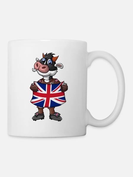 English cow fan - Mug - white