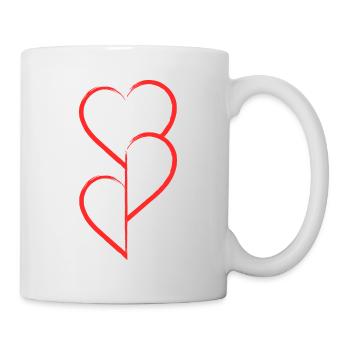 Organspende - Herzen - Tasse - Weiß - Rechts