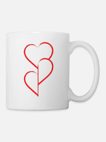 Don d’organes - Coeurs - Mug blanc - blanc