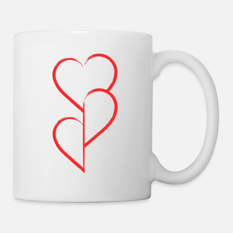 Don d’organes - Coeurs - Mug blanc - blanc