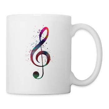 Musik-Universal-Taste - Tasse - Weiß - Rechts