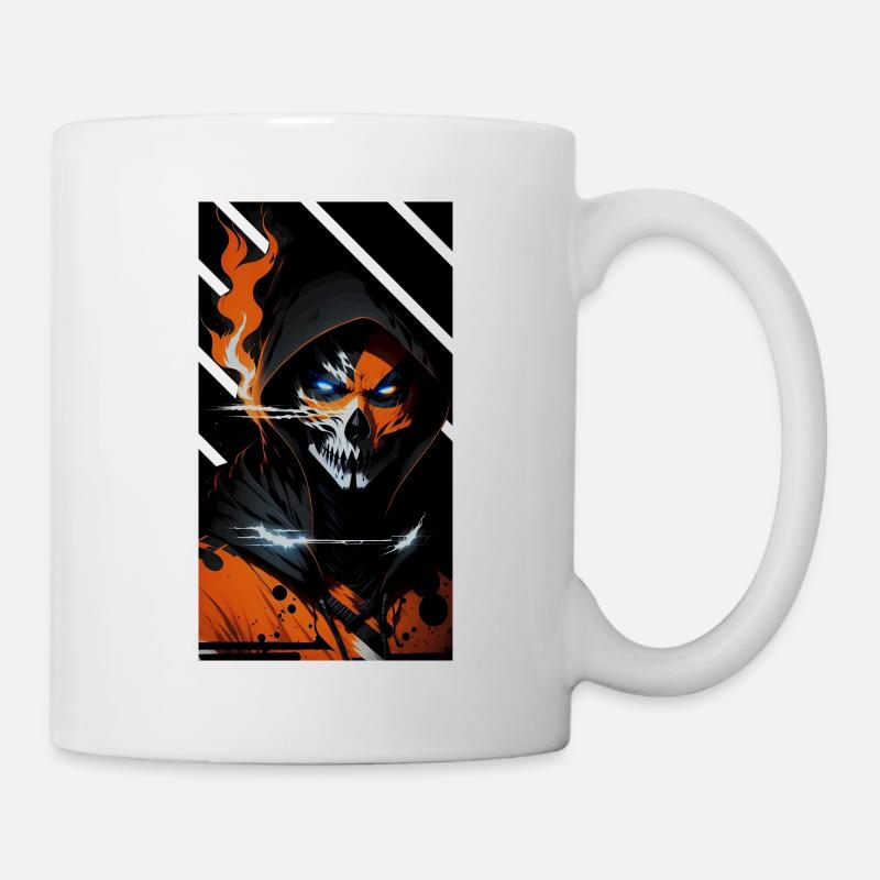 Feuriger Totenkopf-Wächter - Tasse - Weiß