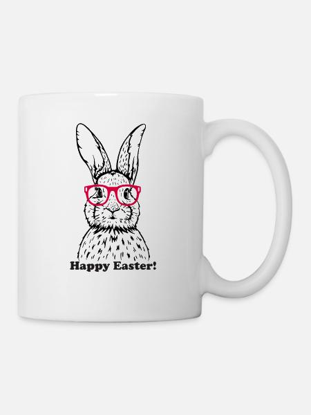 Spectacled bunny - Mug - white