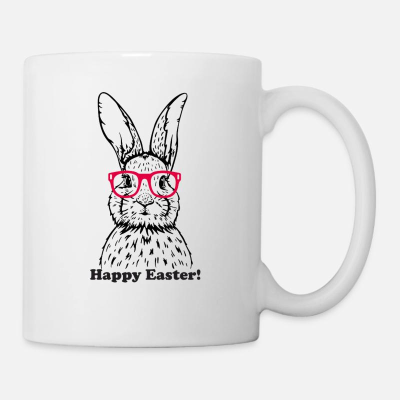 Spectacled bunny - Mug - white