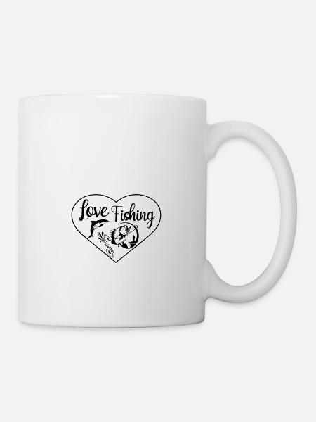 Love Fishing BEST HOBBY FISHING ANGELRUTE FUN - Mug - white