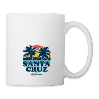 Santa Cruz California vintage rétro Surfer Boarder - Mug blanc - blanc - Droite