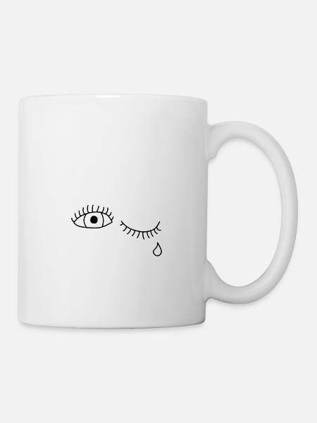 happy and cry - Mug - white