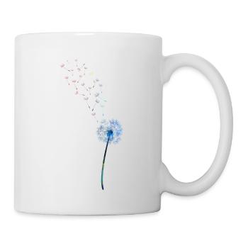 Pusteblume, Löwenzahn, Dandelion, Frühling, Spring - Tasse - Weiß - Rechts