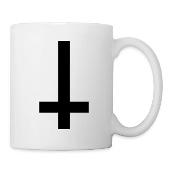 Croix Antichrist 1C inversé - Mug blanc - blanc - Droite