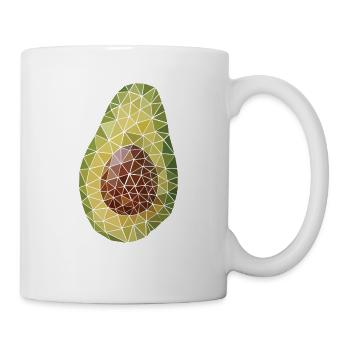 Avocado Low Poly Polygon vector Style - Mug - white - Right