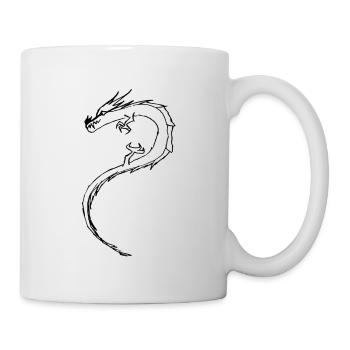 Dragon, enfants, hommes, bande dessinée, dessins - Mug blanc - blanc - Droite