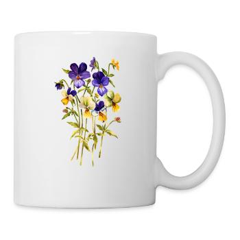 Pansy flowers - Mug - white - Right
