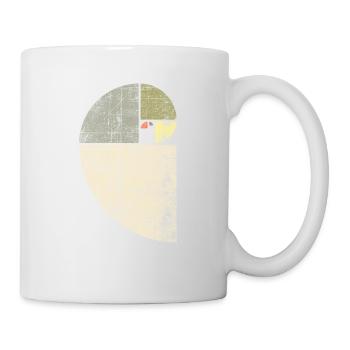 Distressed Fibonacci Spiral - Mug - white - Right