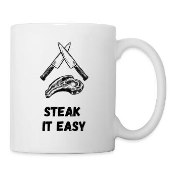 Steak for real grillers - Mug - white - Right