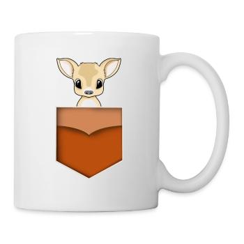 Pocket Bambi deer in the pocket - Mug - white - Right