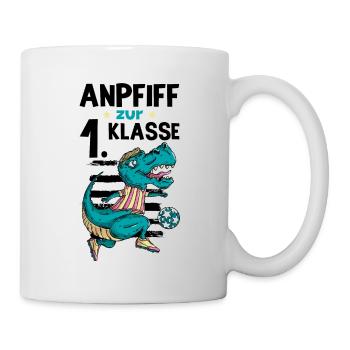 Schulstart Anpfiff Zur Ersten Klasse Einschulung G - Tasse - Weiß - Rechts