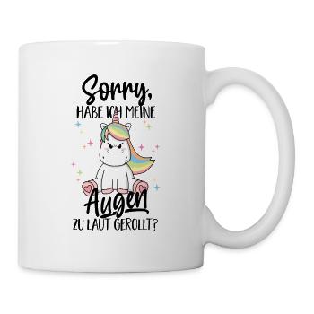 Augen zu laut gerollt? Lustiger Spruch Humor Zitat - Tasse - Weiß - Rechts