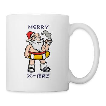Santa Happy Holidays Merry Christmas Gift - Tasse - Weiß - Rechts