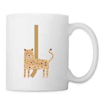 J - JAGUAR - ABC, Alphabet, Letter, Animal, Name - Mug - white - Right