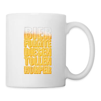 Bier Body | Bier formte diesen tollen Körper - Tasse - Weiß - Rechts