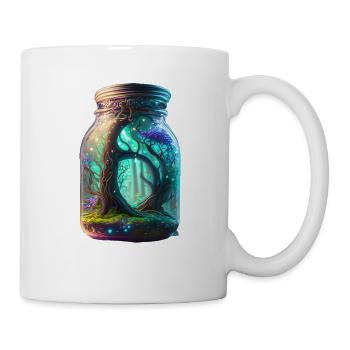 magischer Wald im Glas - Tasse - Weiß - Rechts