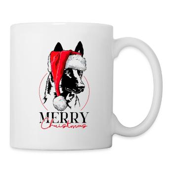 Père Noël Malinois Joyeux Noël Chiens Chien Wilsigns - Mug blanc - blanc - Droite