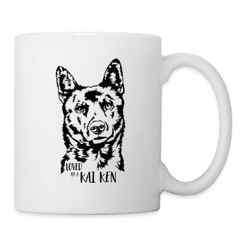Aimé par un chien Kai Ken disant chien Wilsigns - Mug blanc - blanc - Droite