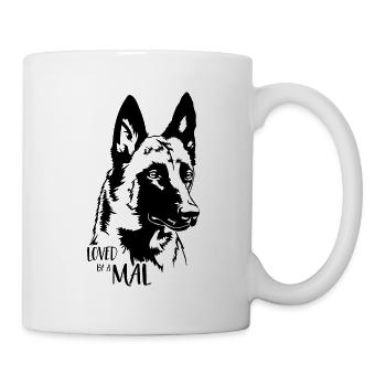 Loved by a Mal Malinois Dog Saying Dogs Wilsigns - Mug - white - Right