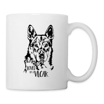 Loved by a Vlcak Hundespruch Wolfhunde Wilsigns - Tasse - Weiß - Rechts