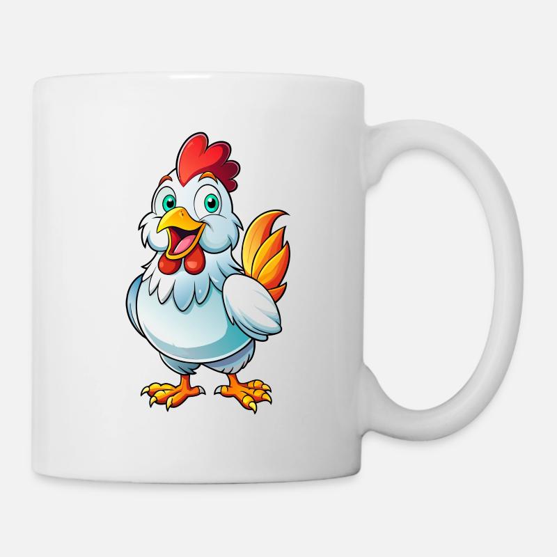 Poulet heureux - Mug blanc - blanc