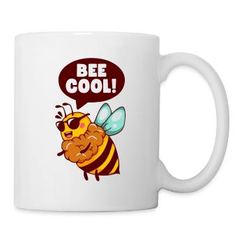 Bee cool - Lustige Biene - Tasse - Weiß - Rechts