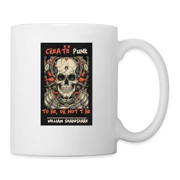 Totenkopf-Poster soll sein oder nicht - Tasse - Weiß - Rechts