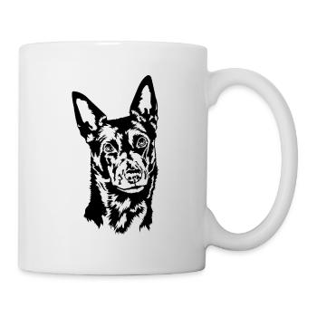 Australian Kelpie Portrait Hunde Hund Wilsigns - Tasse - Weiß - Rechts