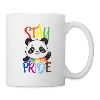 Stay Pride - Süßes LGBTQIA+ Panda Design - Tasse - Weiß - Rechts