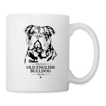 Old English Bulldog Mom Hunde Hund OEB Wilsigns - Tasse - Weiß - Rechts