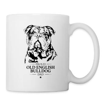 Old English Bulldog Dad Hunde Hund OEB Wilsigns - Tasse - Weiß - Rechts
