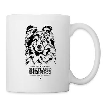 Shetland Sheepdog Mom Hund Hunde Sheltie Wilsigns - Tasse - Weiß - Rechts