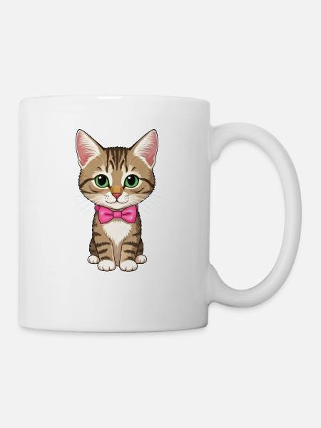Niedliche Katze - Tasse - Weiß