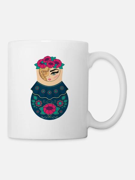 Matroschka Edita - Tasse - Weiß