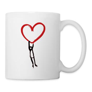 Je te donne mon coeur qui sent l'amour Valentine - Mug blanc - blanc - Droite