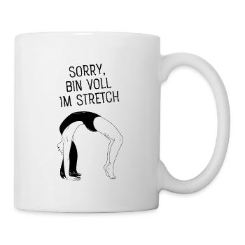 Sorry, I'm Full Of Stretch -Funny Yoga Saying - Mug - white - Right