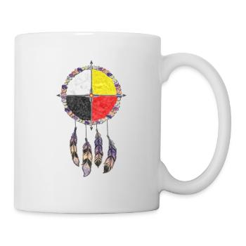 Native Americans Medicine Wheel - Dreamcatcher 2 - Tasse - Weiß - Rechts